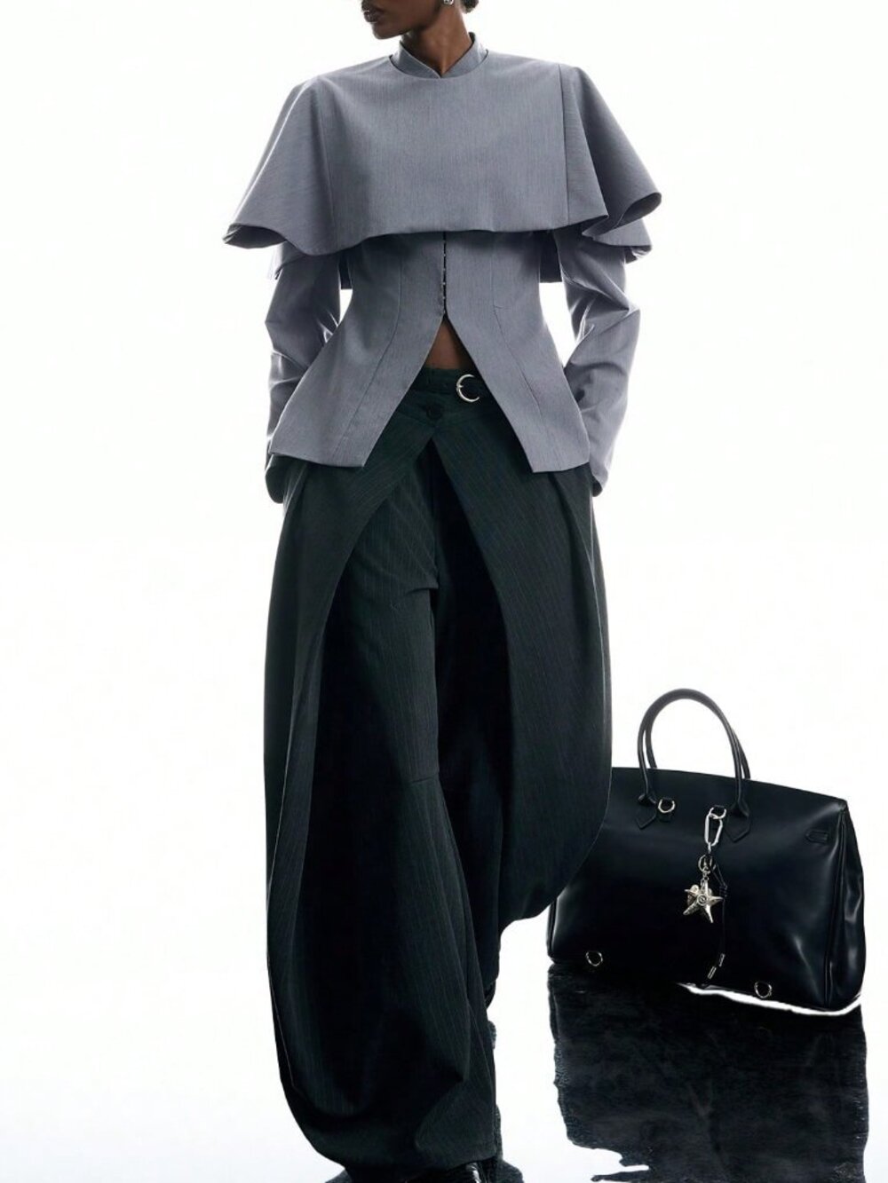 Grey Casual Women's Blazer - Picture 7 of 8